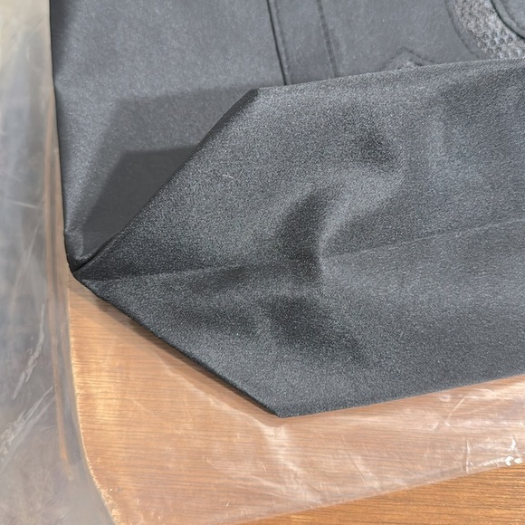 Authentic Chanel Black Tote, Gold Chain Handles Black on Black Sequin CC Logos - Picture 12 of 12